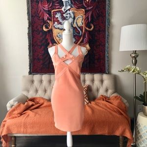 NWT ANGL Strappy Cut Out Bandage Dress